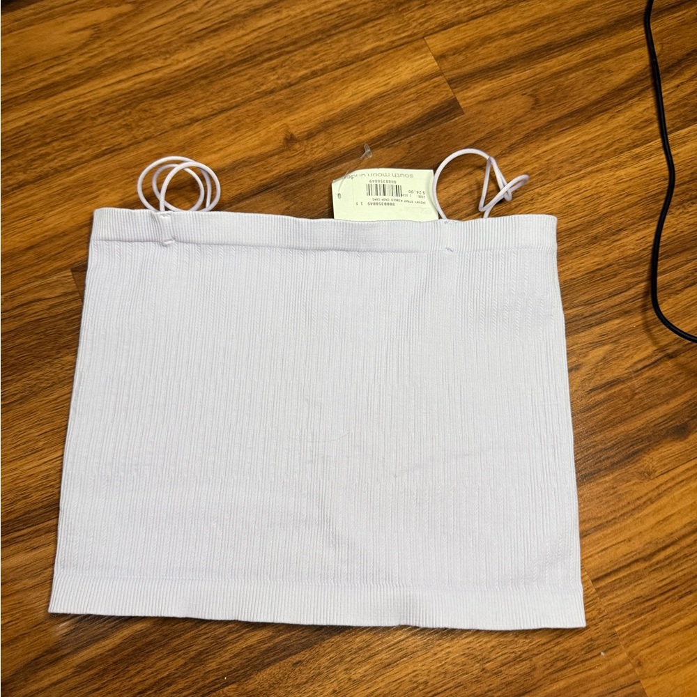 Nikibiki White Ribbed Mini Skirt